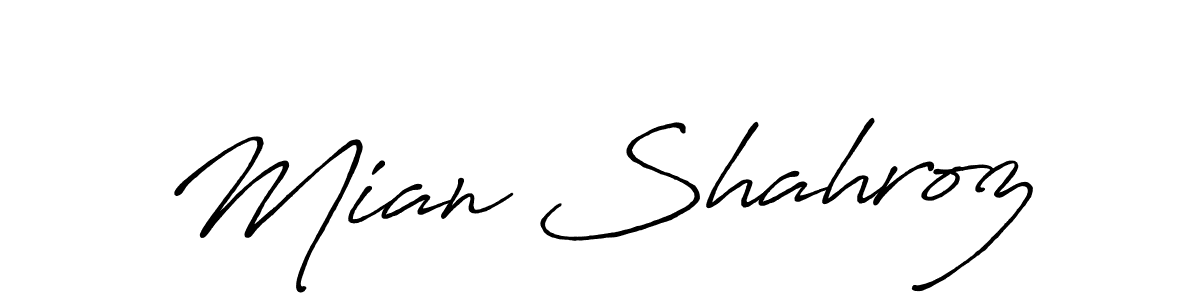 How to Draw Mian Shahroz signature style? Antro_Vectra_Bolder is a latest design signature styles for name Mian Shahroz. Mian Shahroz signature style 7 images and pictures png