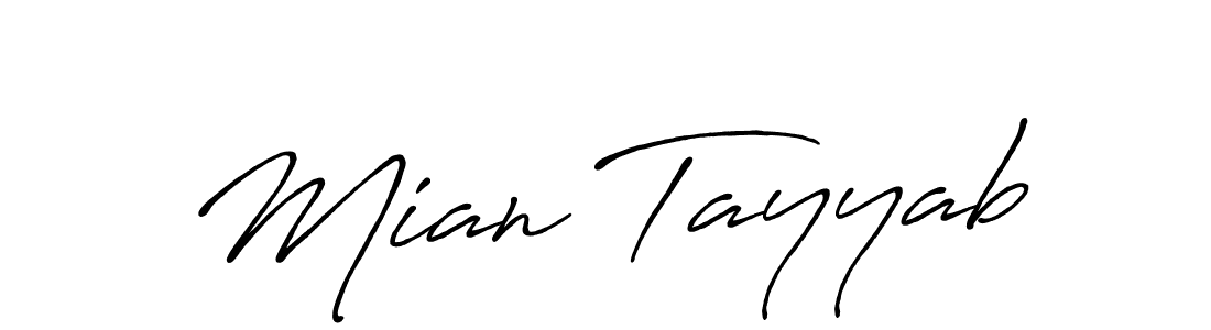 Antro_Vectra_Bolder is a professional signature style that is perfect for those who want to add a touch of class to their signature. It is also a great choice for those who want to make their signature more unique. Get Mian Tayyab name to fancy signature for free. Mian Tayyab signature style 7 images and pictures png