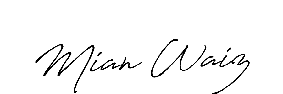 It looks lik you need a new signature style for name Mian Waiz. Design unique handwritten (Antro_Vectra_Bolder) signature with our free signature maker in just a few clicks. Mian Waiz signature style 7 images and pictures png