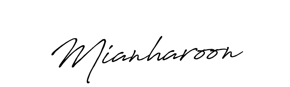 Also we have Mianharoon name is the best signature style. Create professional handwritten signature collection using Antro_Vectra_Bolder autograph style. Mianharoon signature style 7 images and pictures png