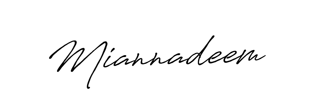 Create a beautiful signature design for name Miannadeem. With this signature (Antro_Vectra_Bolder) fonts, you can make a handwritten signature for free. Miannadeem signature style 7 images and pictures png
