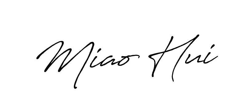 Similarly Antro_Vectra_Bolder is the best handwritten signature design. Signature creator online .You can use it as an online autograph creator for name Miao Hui. Miao Hui signature style 7 images and pictures png