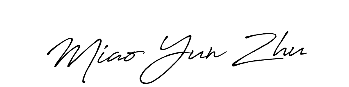 Create a beautiful signature design for name Miao Yun Zhu. With this signature (Antro_Vectra_Bolder) fonts, you can make a handwritten signature for free. Miao Yun Zhu signature style 7 images and pictures png