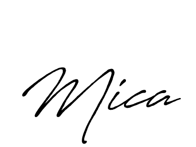 How to make Mica signature? Antro_Vectra_Bolder is a professional autograph style. Create handwritten signature for Mica name. Mica signature style 7 images and pictures png