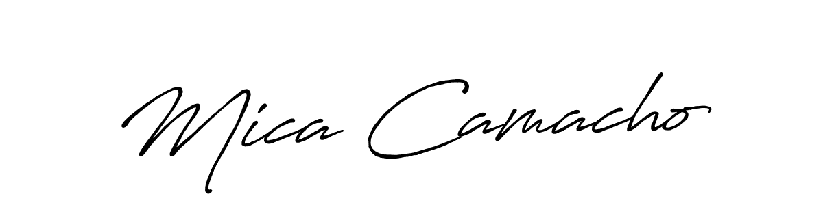 Once you've used our free online signature maker to create your best signature Antro_Vectra_Bolder style, it's time to enjoy all of the benefits that Mica Camacho name signing documents. Mica Camacho signature style 7 images and pictures png