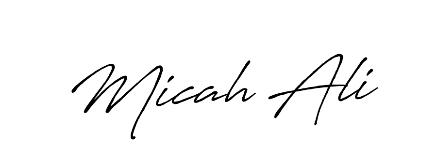 You should practise on your own different ways (Antro_Vectra_Bolder) to write your name (Micah Ali) in signature. don't let someone else do it for you. Micah Ali signature style 7 images and pictures png