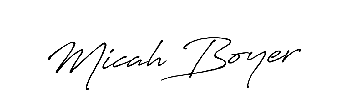 Create a beautiful signature design for name Micah Boyer. With this signature (Antro_Vectra_Bolder) fonts, you can make a handwritten signature for free. Micah Boyer signature style 7 images and pictures png