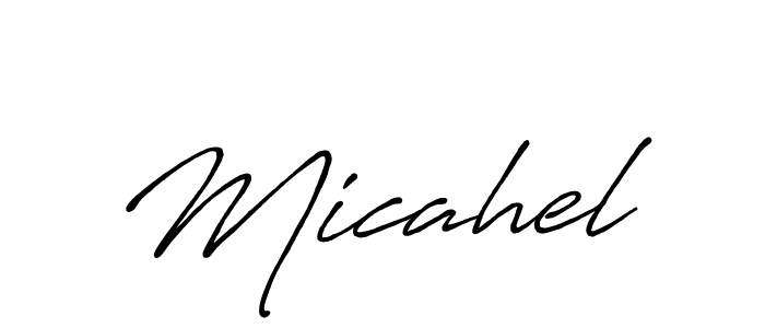 It looks lik you need a new signature style for name Micahel. Design unique handwritten (Antro_Vectra_Bolder) signature with our free signature maker in just a few clicks. Micahel signature style 7 images and pictures png