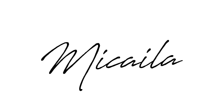 if you are searching for the best signature style for your name Micaila. so please give up your signature search. here we have designed multiple signature styles  using Antro_Vectra_Bolder. Micaila signature style 7 images and pictures png