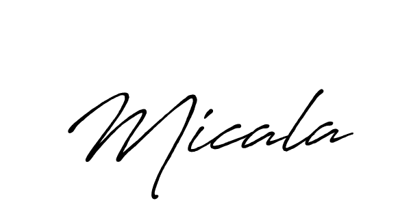 The best way (Antro_Vectra_Bolder) to make a short signature is to pick only two or three words in your name. The name Micala include a total of six letters. For converting this name. Micala signature style 7 images and pictures png