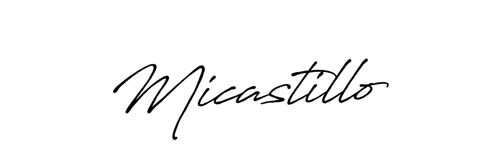 It looks lik you need a new signature style for name Micastillo. Design unique handwritten (Antro_Vectra_Bolder) signature with our free signature maker in just a few clicks. Micastillo signature style 7 images and pictures png