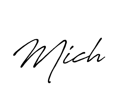 Also we have Mich name is the best signature style. Create professional handwritten signature collection using Antro_Vectra_Bolder autograph style. Mich signature style 7 images and pictures png