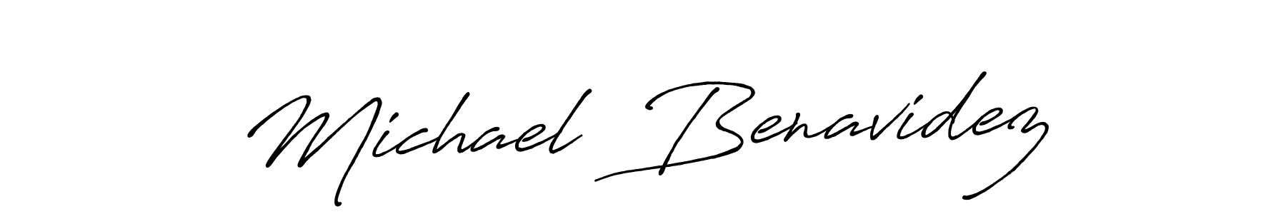 Also You can easily find your signature by using the search form. We will create Michael  Benavidez name handwritten signature images for you free of cost using Antro_Vectra_Bolder sign style. Michael  Benavidez signature style 7 images and pictures png