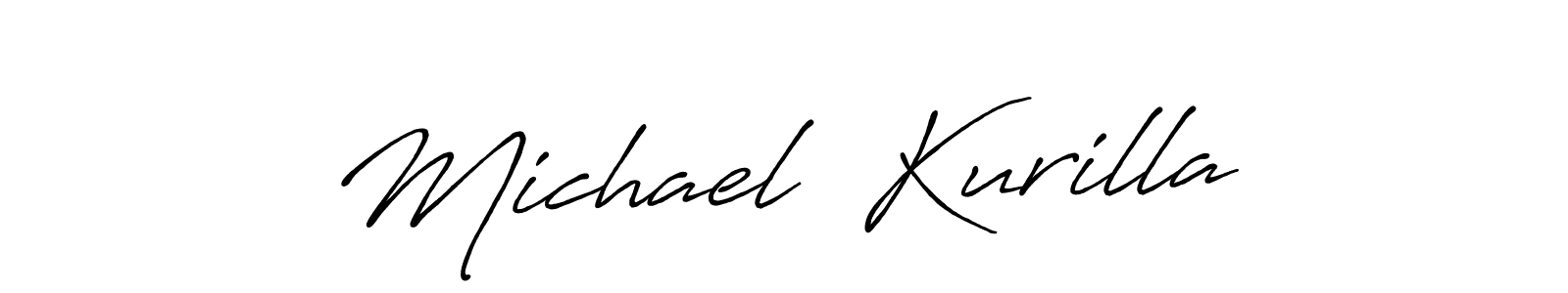 Make a beautiful signature design for name Michael  Kurilla. With this signature (Antro_Vectra_Bolder) style, you can create a handwritten signature for free. Michael  Kurilla signature style 7 images and pictures png
