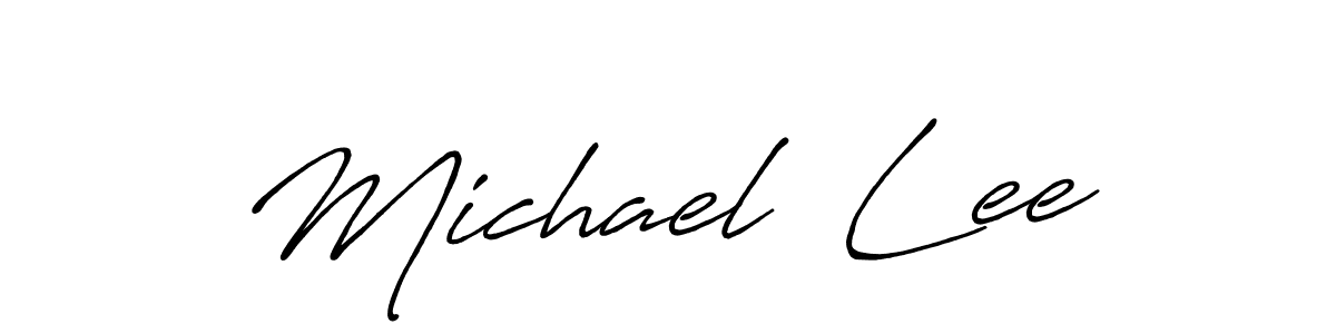 It looks lik you need a new signature style for name Michael  Lee. Design unique handwritten (Antro_Vectra_Bolder) signature with our free signature maker in just a few clicks. Michael  Lee signature style 7 images and pictures png