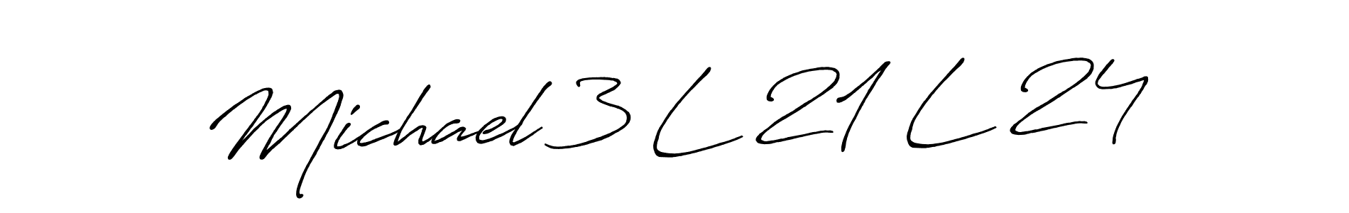 Make a beautiful signature design for name Michael 3 L 21 L 24. With this signature (Antro_Vectra_Bolder) style, you can create a handwritten signature for free. Michael 3 L 21 L 24 signature style 7 images and pictures png