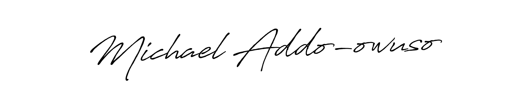 Michael Addo-owuso stylish signature style. Best Handwritten Sign (Antro_Vectra_Bolder) for my name. Handwritten Signature Collection Ideas for my name Michael Addo-owuso. Michael Addo-owuso signature style 7 images and pictures png