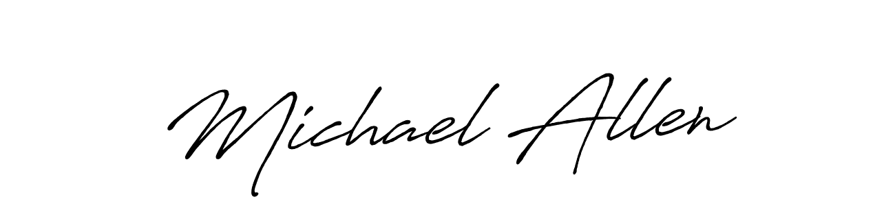Use a signature maker to create a handwritten signature online. With this signature software, you can design (Antro_Vectra_Bolder) your own signature for name Michael Allen. Michael Allen signature style 7 images and pictures png