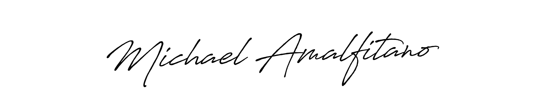 Make a beautiful signature design for name Michael Amalfitano. With this signature (Antro_Vectra_Bolder) style, you can create a handwritten signature for free. Michael Amalfitano signature style 7 images and pictures png