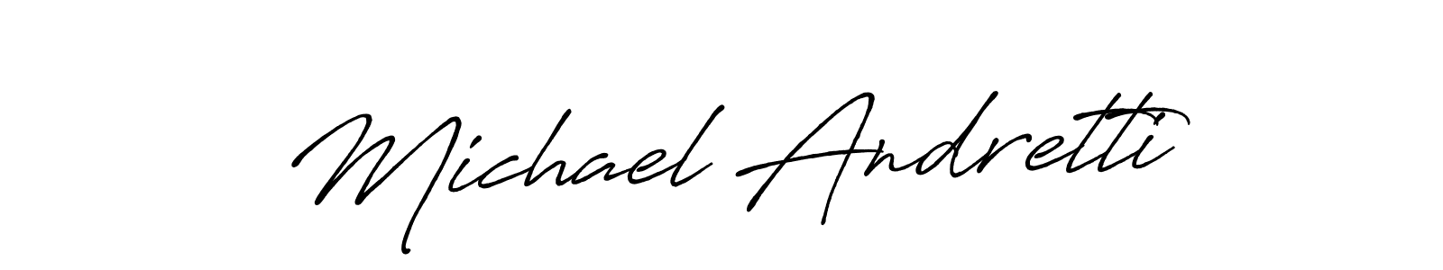 Make a beautiful signature design for name Michael Andretti. With this signature (Antro_Vectra_Bolder) style, you can create a handwritten signature for free. Michael Andretti signature style 7 images and pictures png