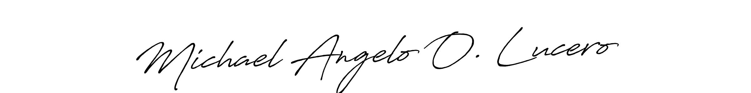 if you are searching for the best signature style for your name Michael Angelo O. Lucero. so please give up your signature search. here we have designed multiple signature styles  using Antro_Vectra_Bolder. Michael Angelo O. Lucero signature style 7 images and pictures png