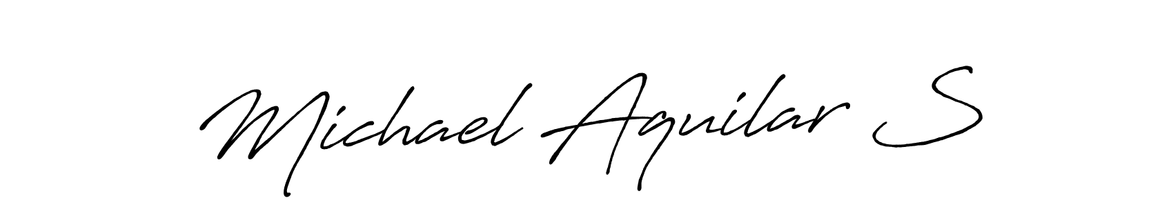 Also we have Michael Aquilar S name is the best signature style. Create professional handwritten signature collection using Antro_Vectra_Bolder autograph style. Michael Aquilar S signature style 7 images and pictures png