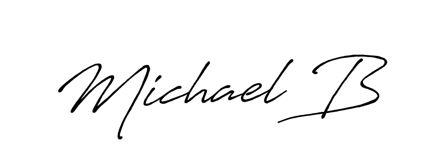 Also we have Michael B name is the best signature style. Create professional handwritten signature collection using Antro_Vectra_Bolder autograph style. Michael B signature style 7 images and pictures png