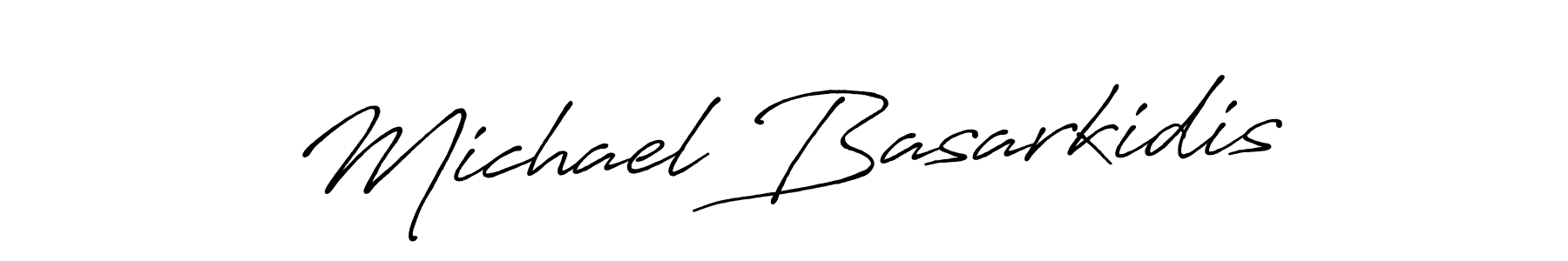 Use a signature maker to create a handwritten signature online. With this signature software, you can design (Antro_Vectra_Bolder) your own signature for name Michael Basarkidis. Michael Basarkidis signature style 7 images and pictures png