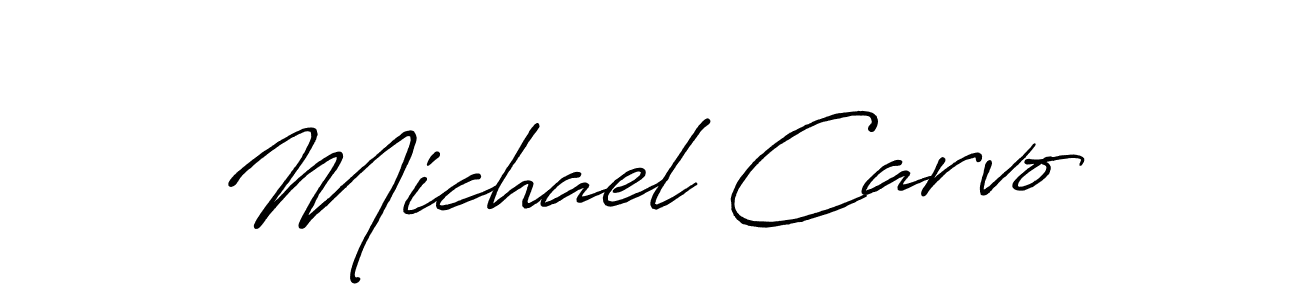 Design your own signature with our free online signature maker. With this signature software, you can create a handwritten (Antro_Vectra_Bolder) signature for name Michael Carvo. Michael Carvo signature style 7 images and pictures png