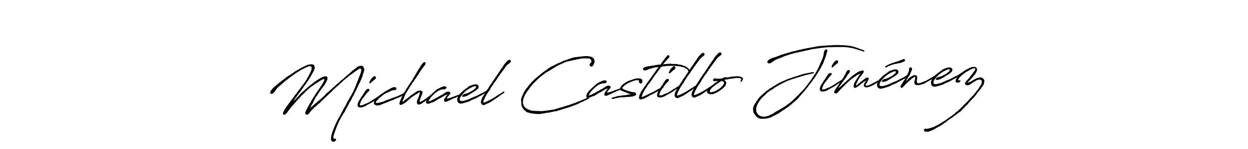 It looks lik you need a new signature style for name Michael Castillo Jiménez. Design unique handwritten (Antro_Vectra_Bolder) signature with our free signature maker in just a few clicks. Michael Castillo Jiménez signature style 7 images and pictures png