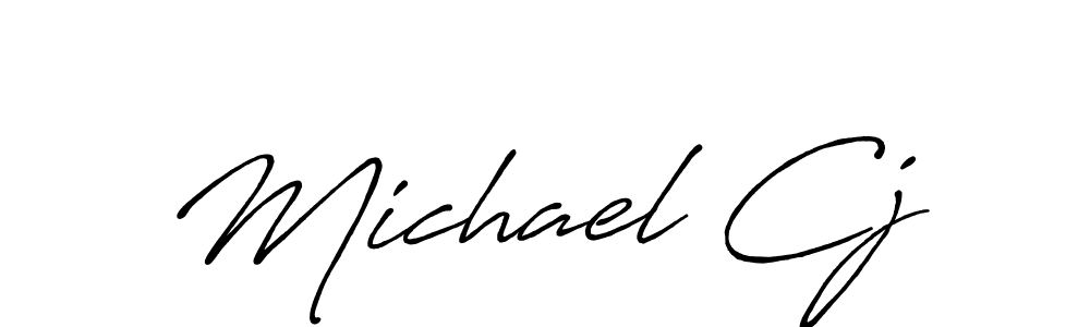 Use a signature maker to create a handwritten signature online. With this signature software, you can design (Antro_Vectra_Bolder) your own signature for name Michael Cj. Michael Cj signature style 7 images and pictures png