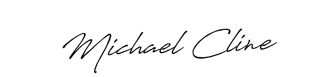 Make a beautiful signature design for name Michael Cline. With this signature (Antro_Vectra_Bolder) style, you can create a handwritten signature for free. Michael Cline signature style 7 images and pictures png