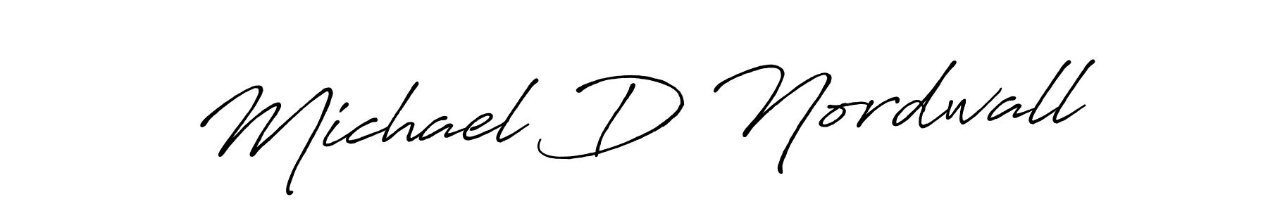 Use a signature maker to create a handwritten signature online. With this signature software, you can design (Antro_Vectra_Bolder) your own signature for name Michael D Nordwall. Michael D Nordwall signature style 7 images and pictures png