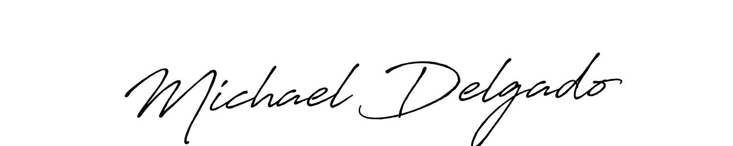 How to make Michael Delgado name signature. Use Antro_Vectra_Bolder style for creating short signs online. This is the latest handwritten sign. Michael Delgado signature style 7 images and pictures png