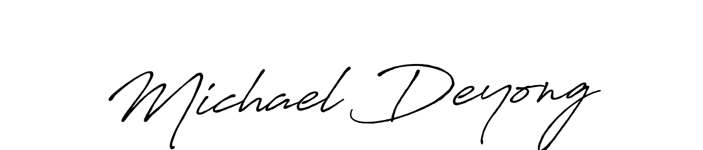 Design your own signature with our free online signature maker. With this signature software, you can create a handwritten (Antro_Vectra_Bolder) signature for name Michael Deyong. Michael Deyong signature style 7 images and pictures png