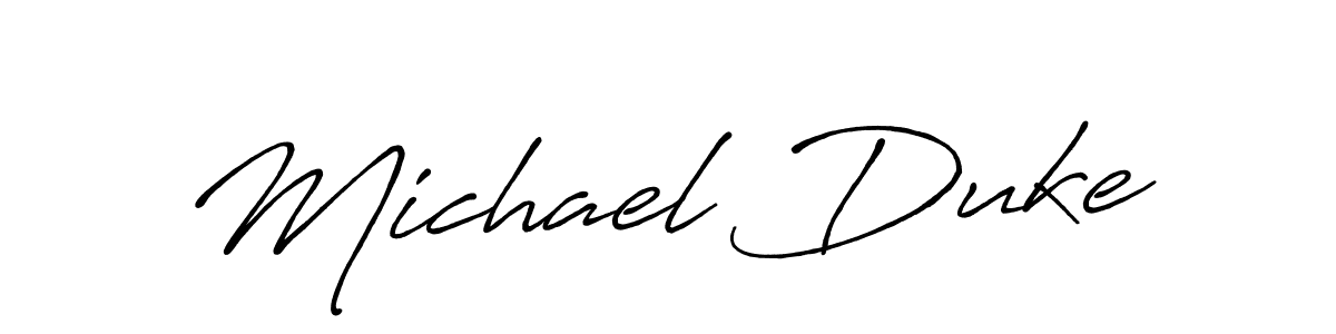 The best way (Antro_Vectra_Bolder) to make a short signature is to pick only two or three words in your name. The name Michael Duke include a total of six letters. For converting this name. Michael Duke signature style 7 images and pictures png