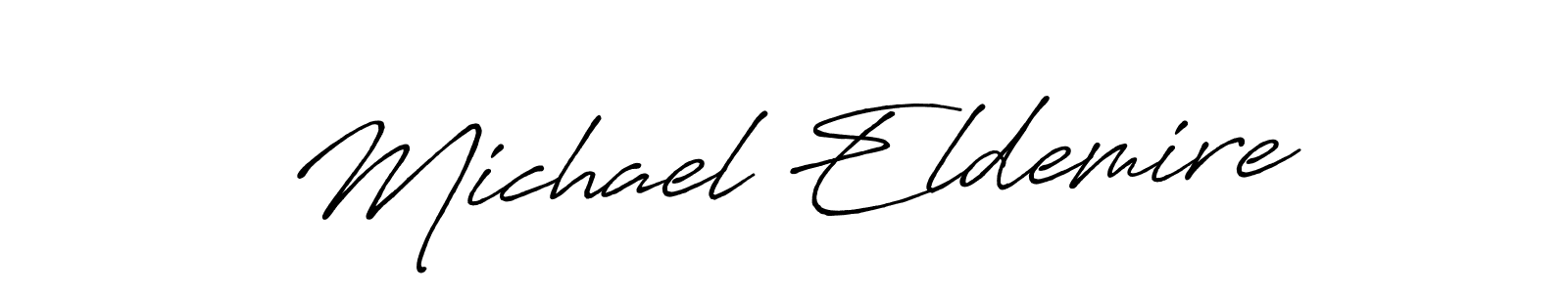 Michael Eldemire stylish signature style. Best Handwritten Sign (Antro_Vectra_Bolder) for my name. Handwritten Signature Collection Ideas for my name Michael Eldemire. Michael Eldemire signature style 7 images and pictures png