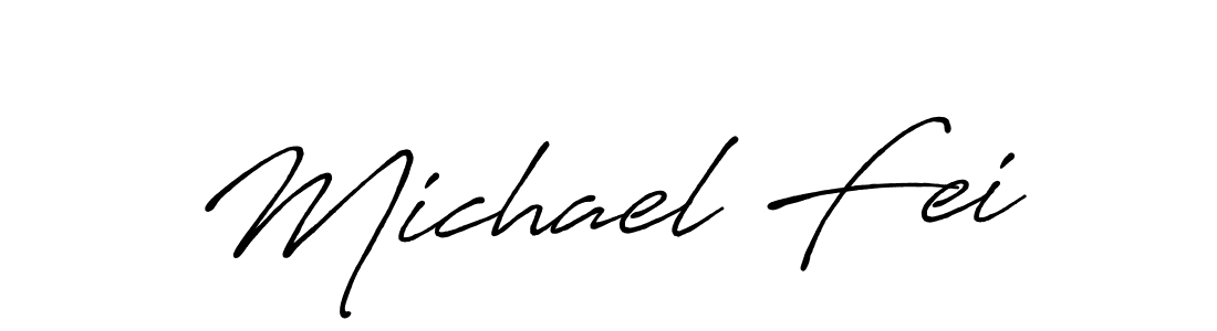 It looks lik you need a new signature style for name Michael Fei. Design unique handwritten (Antro_Vectra_Bolder) signature with our free signature maker in just a few clicks. Michael Fei signature style 7 images and pictures png