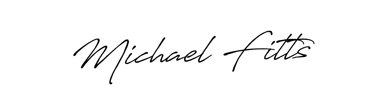 Make a beautiful signature design for name Michael Fitts. With this signature (Antro_Vectra_Bolder) style, you can create a handwritten signature for free. Michael Fitts signature style 7 images and pictures png