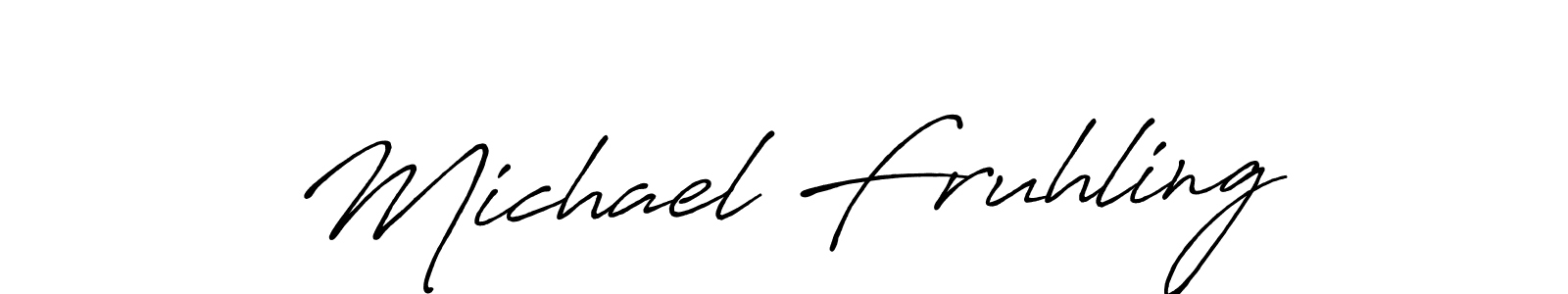 Make a beautiful signature design for name Michael Fruhling. With this signature (Antro_Vectra_Bolder) style, you can create a handwritten signature for free. Michael Fruhling signature style 7 images and pictures png
