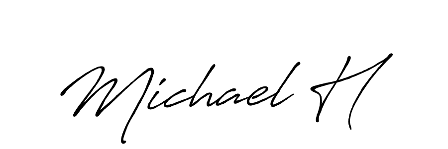 Also we have Michael H name is the best signature style. Create professional handwritten signature collection using Antro_Vectra_Bolder autograph style. Michael H signature style 7 images and pictures png