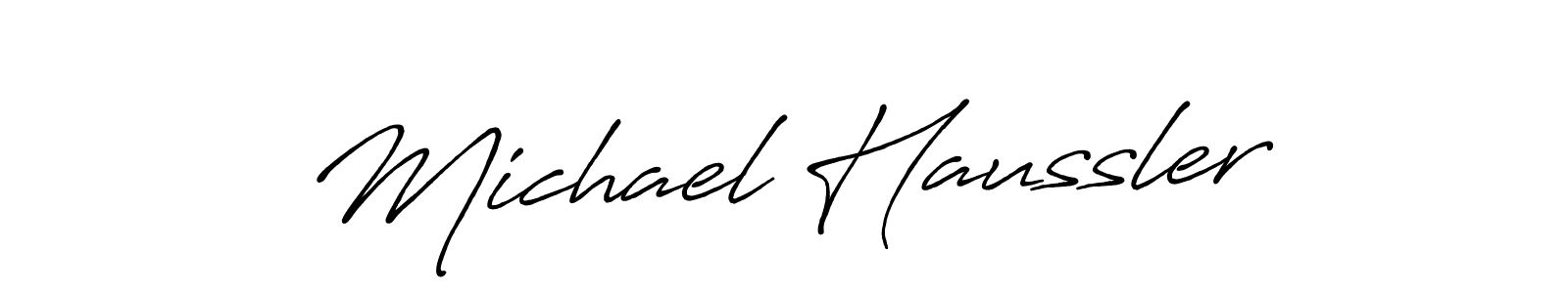 The best way (Antro_Vectra_Bolder) to make a short signature is to pick only two or three words in your name. The name Michael Haussler include a total of six letters. For converting this name. Michael Haussler signature style 7 images and pictures png