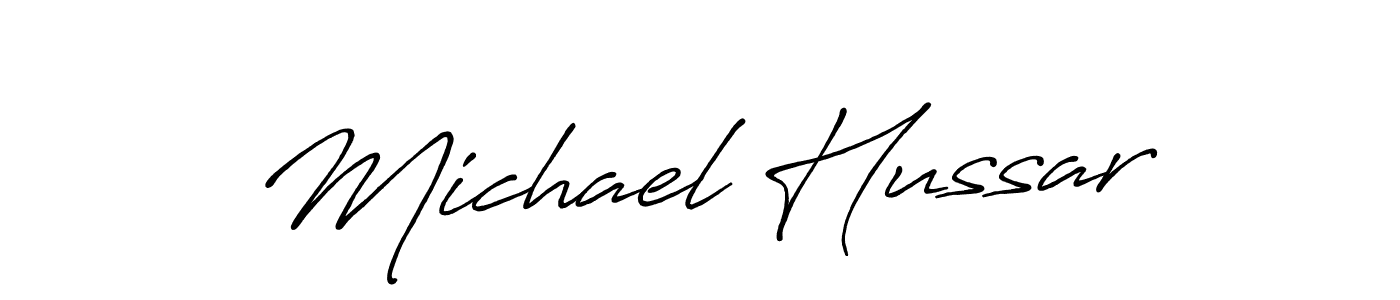 Make a beautiful signature design for name Michael Hussar. With this signature (Antro_Vectra_Bolder) style, you can create a handwritten signature for free. Michael Hussar signature style 7 images and pictures png