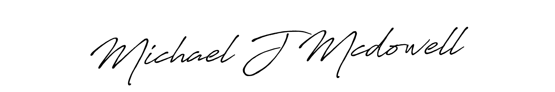 Michael J Mcdowell stylish signature style. Best Handwritten Sign (Antro_Vectra_Bolder) for my name. Handwritten Signature Collection Ideas for my name Michael J Mcdowell. Michael J Mcdowell signature style 7 images and pictures png