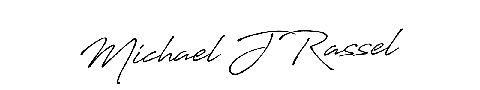 Design your own signature with our free online signature maker. With this signature software, you can create a handwritten (Antro_Vectra_Bolder) signature for name Michael J Rassel. Michael J Rassel signature style 7 images and pictures png