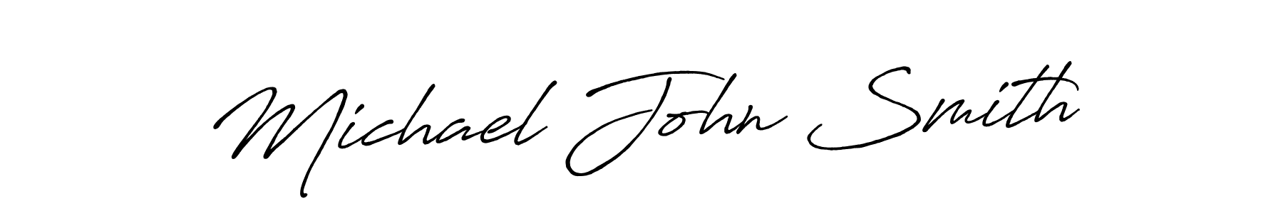 Make a beautiful signature design for name Michael John Smith. With this signature (Antro_Vectra_Bolder) style, you can create a handwritten signature for free. Michael John Smith signature style 7 images and pictures png