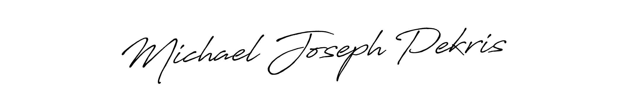How to make Michael Joseph Pekris name signature. Use Antro_Vectra_Bolder style for creating short signs online. This is the latest handwritten sign. Michael Joseph Pekris signature style 7 images and pictures png