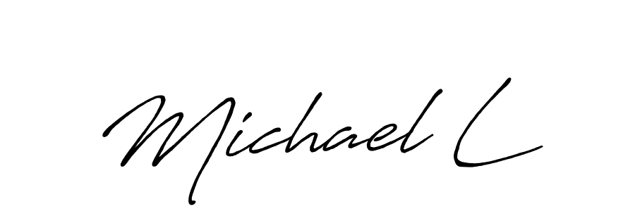 if you are searching for the best signature style for your name Michael L. so please give up your signature search. here we have designed multiple signature styles  using Antro_Vectra_Bolder. Michael L signature style 7 images and pictures png