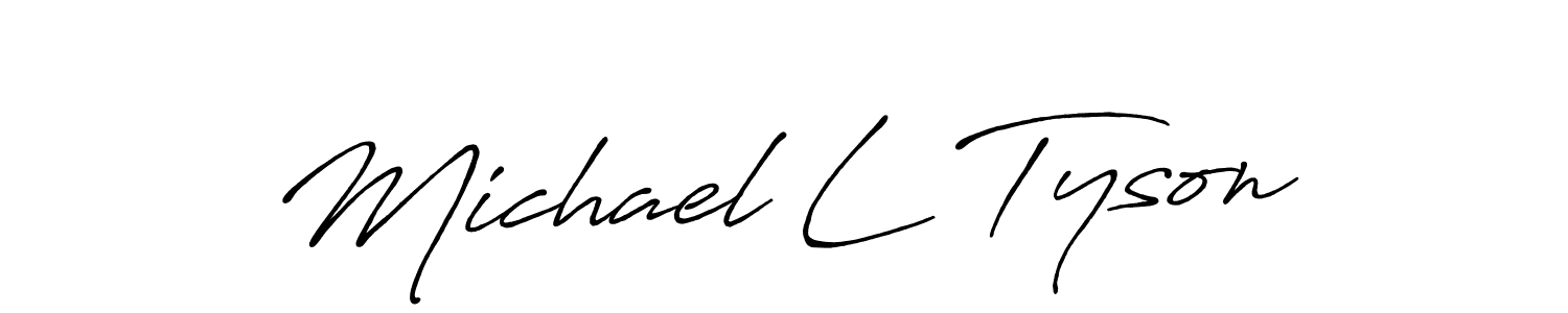 The best way (Antro_Vectra_Bolder) to make a short signature is to pick only two or three words in your name. The name Michael L Tyson include a total of six letters. For converting this name. Michael L Tyson signature style 7 images and pictures png