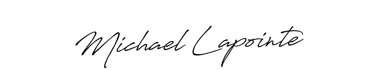 The best way (Antro_Vectra_Bolder) to make a short signature is to pick only two or three words in your name. The name Michael Lapointe include a total of six letters. For converting this name. Michael Lapointe signature style 7 images and pictures png